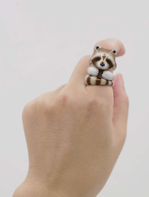 Lovely Animal design 3-piece enamel ring set