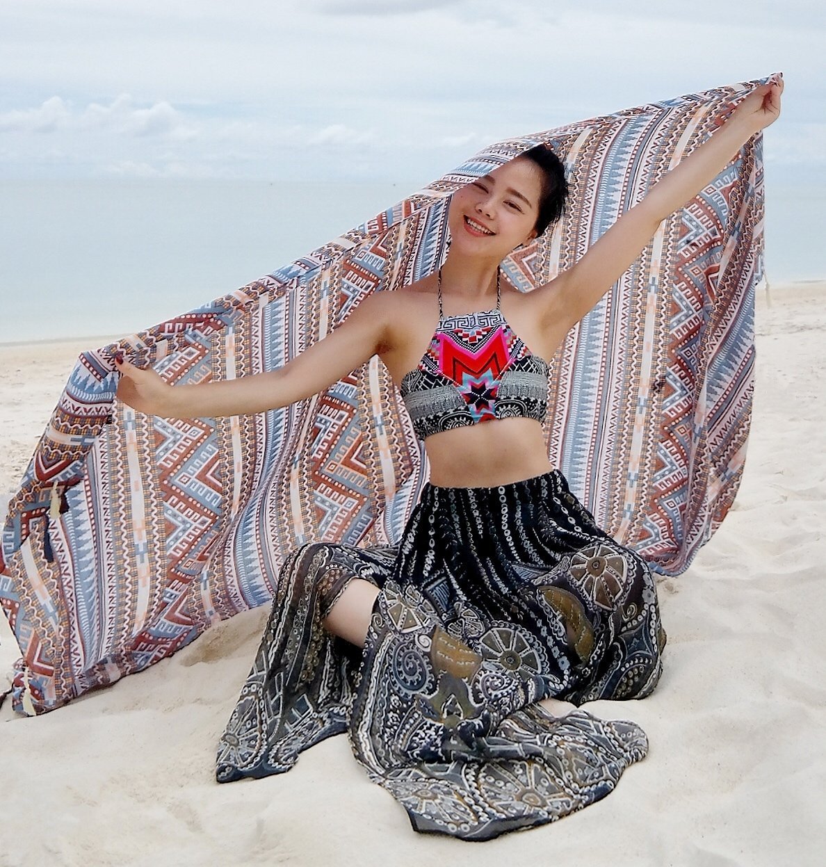 Vintage Bohemia Tassel Beach Sun Protection Shawls Air Conditioning Scarfs