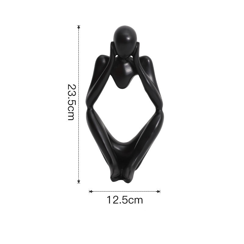 Abstract Thinker Statue Resin Figurine Office Home Decoration Desktop Decor Handmade Crafts Sculpture Modern Art