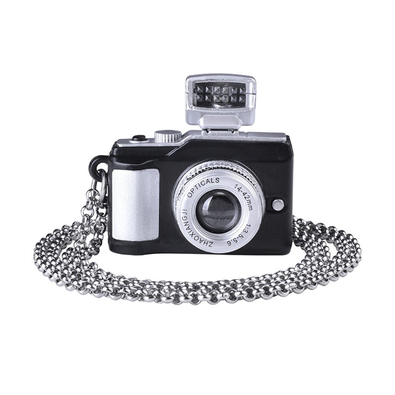Vintage Camera Pendant Necklace Long Chain Punk Jewelry for Women Man Light Glowing Camera Chains Necklaces Friendship Gifts