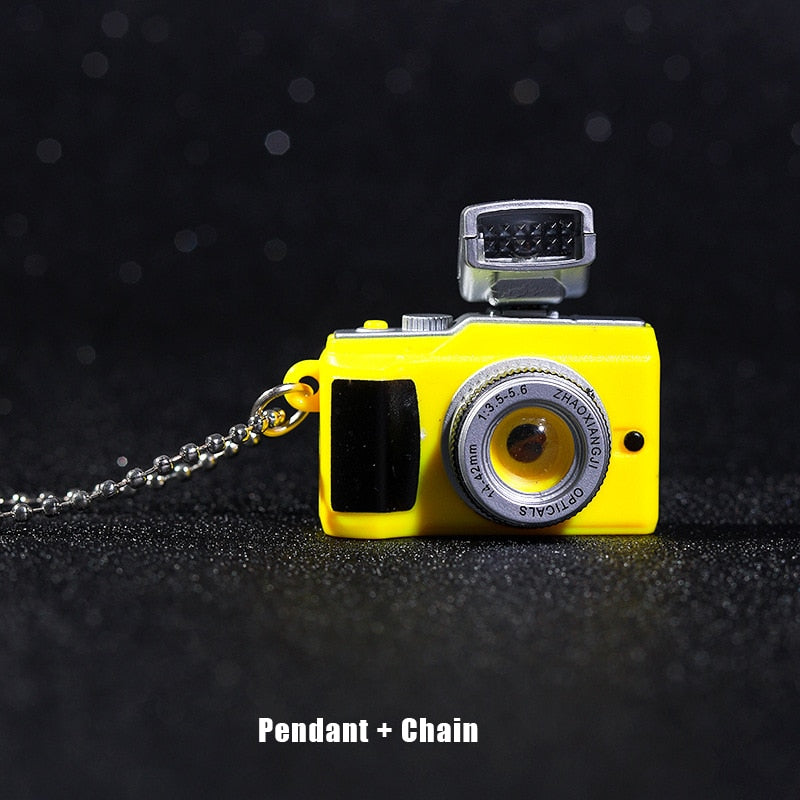 Vintage Camera Pendant Necklace Long Chain Punk Jewelry for Women Man Light Glowing Camera Chains Necklaces Friendship Gifts