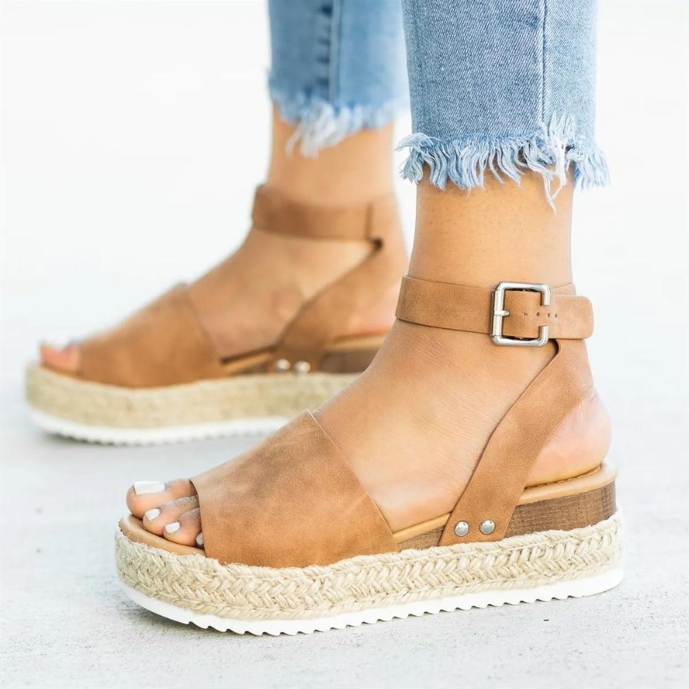 Women Sandals Plus Size Wedges Summer Flip Flop Platform Sandals