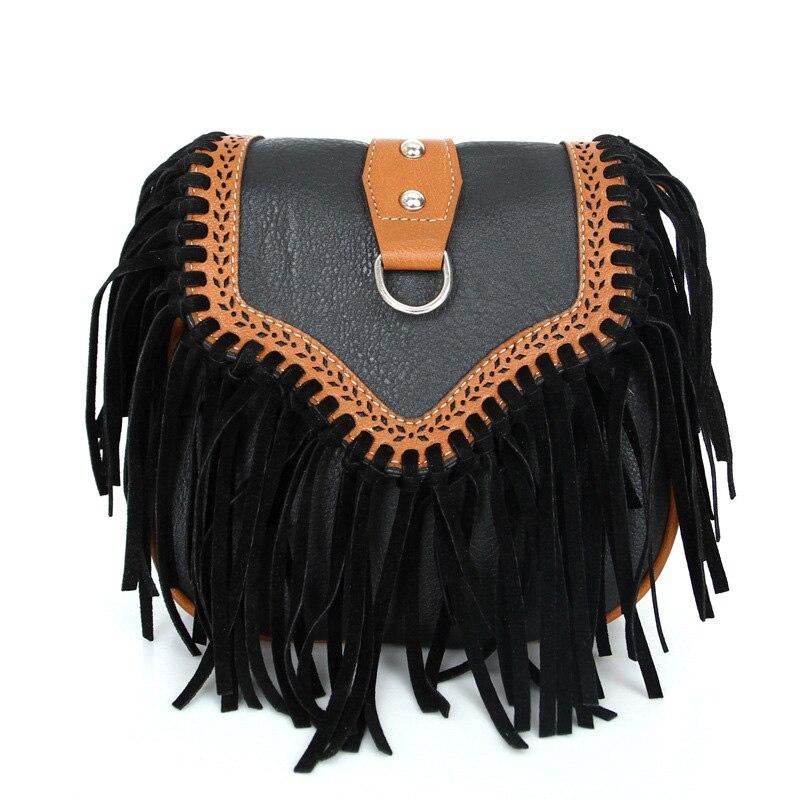 Womens' Pouch Tassel Shoulder Bag Vintage Handbag Crossbody Bags for Women Large Capacity Messenger Bags