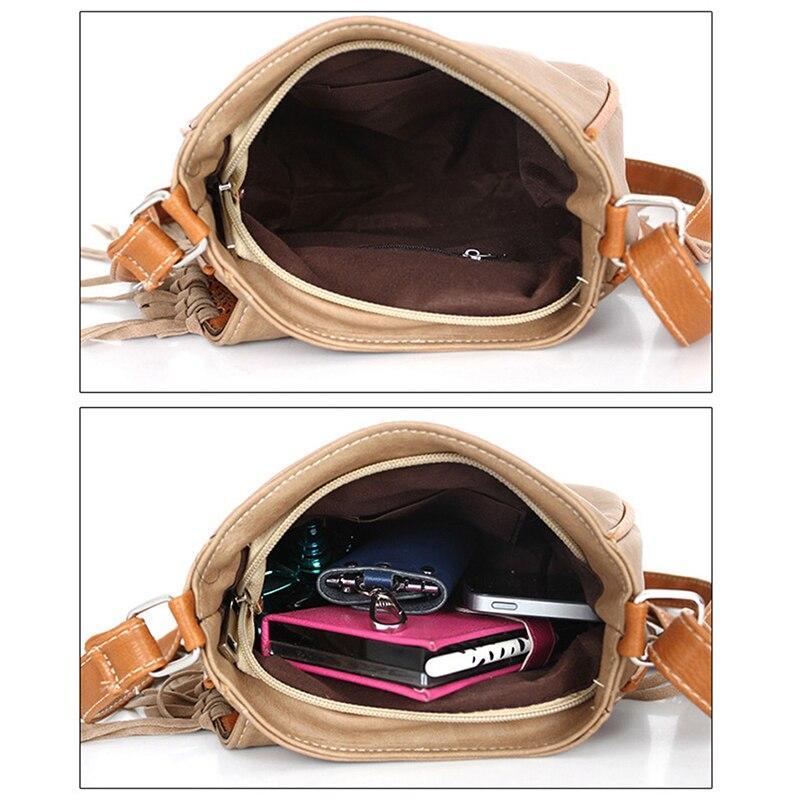 Womens' Pouch Tassel Shoulder Bag Vintage Handbag Crossbody Bags for Women Large Capacity Messenger Bags