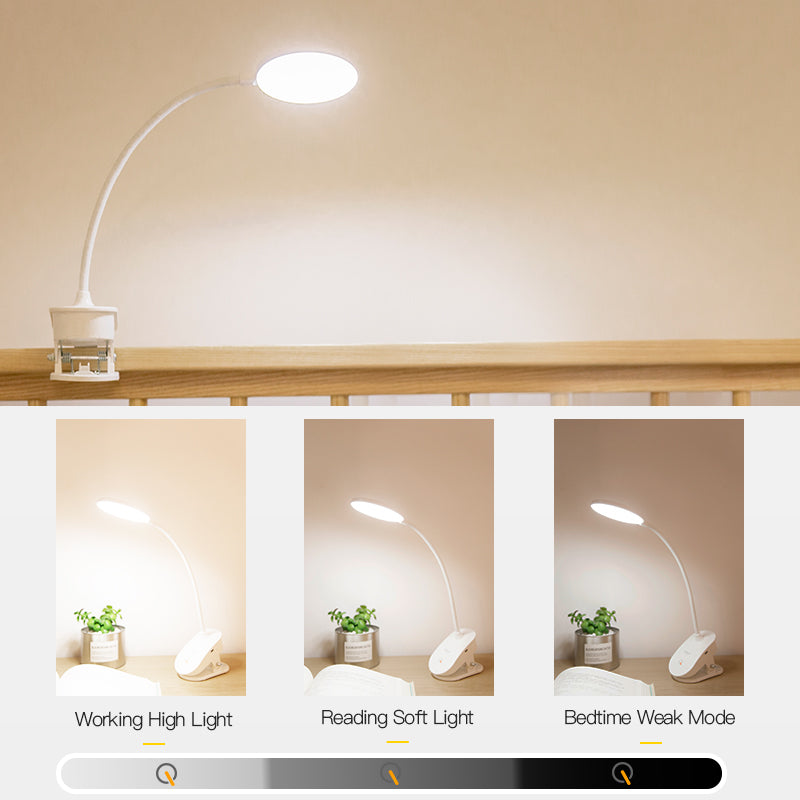 Flexo Table Lamp Led Desk Lamp Touch Clip Study Lamps Flexible Gooseneck Desktop USB Light Rechargeable 18650 Battery