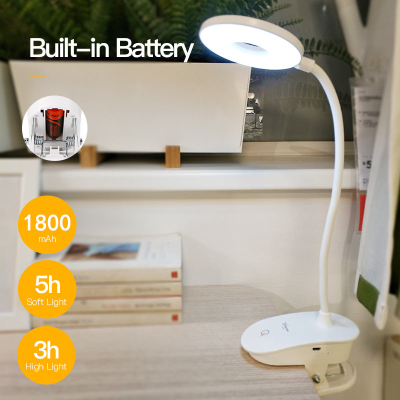 Flexo Table Lamp Led Desk Lamp Touch Clip Study Lamps Flexible Gooseneck Desktop USB Light Rechargeable 18650 Battery