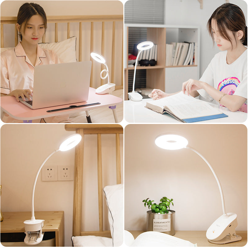 Flexo Table Lamp Led Desk Lamp Touch Clip Study Lamps Flexible Gooseneck Desktop USB Light Rechargeable 18650 Battery