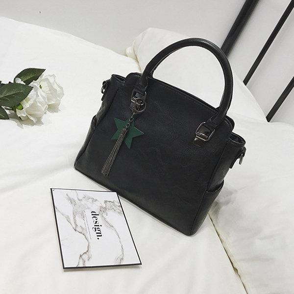 Elegant PU Leather Handbag Star Decorational Shoulder Bags Crossbody Bags For Women