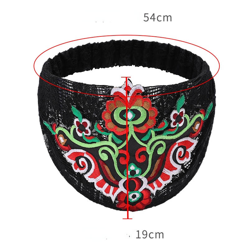 Women's fashion trends in hairband ethnic headdress embroidered hair accessories