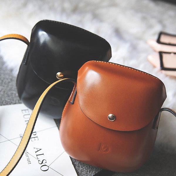 Women PU Leather Mini Crossbody bag Bucket Bag Phone Bag