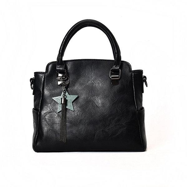 Elegant PU Leather Handbag Star Decorational Shoulder Bags Crossbody Bags For Women