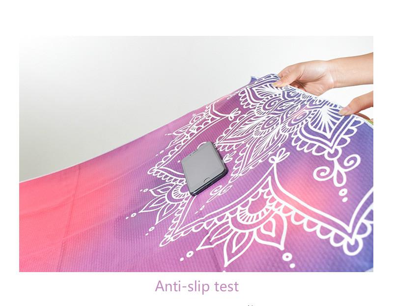 Slim Yoga Mat Non-slip Female Sweat-absorbent Beginner Folding Portable Bedding Yoga Blanket Towel Yoga Shop Towel Machine washable