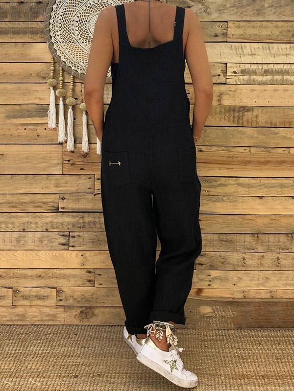 High-waist Loose Bandage Jumpsuits - emogogo