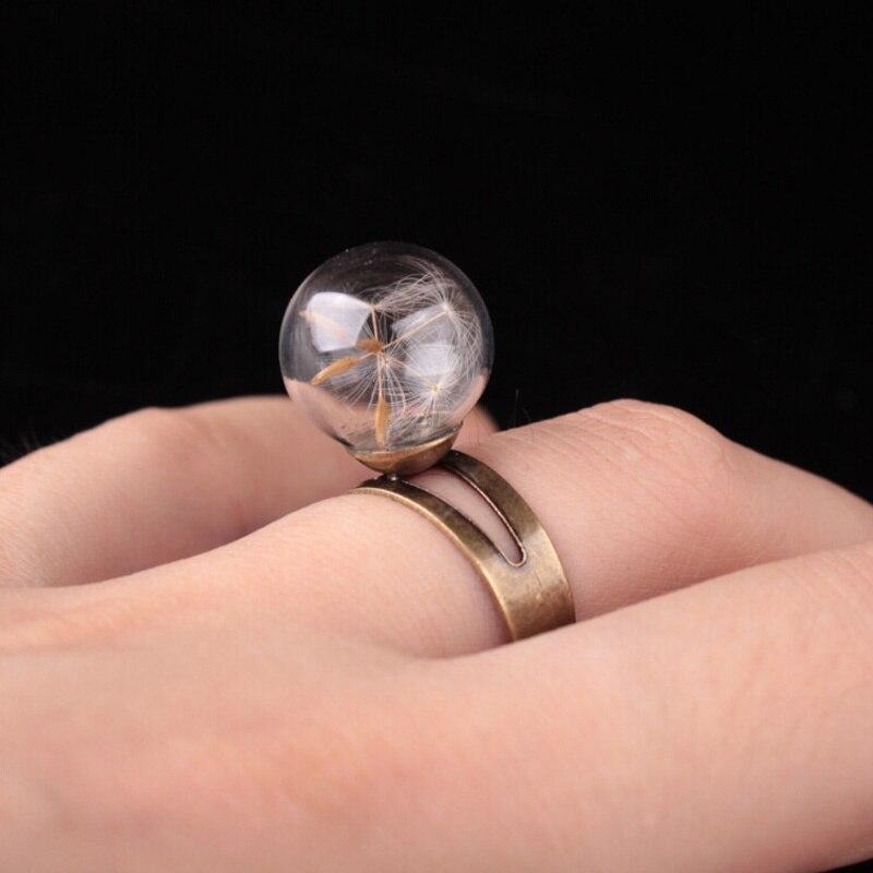 Dandelion Flower Seed Resizable Rings