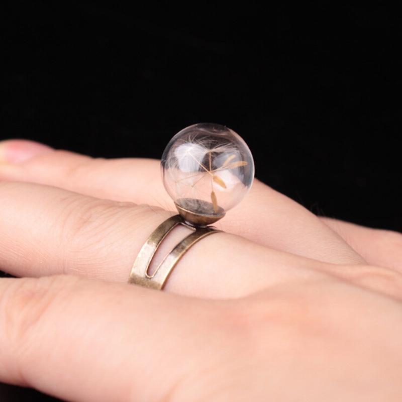 Dandelion Flower Seed Resizable Rings