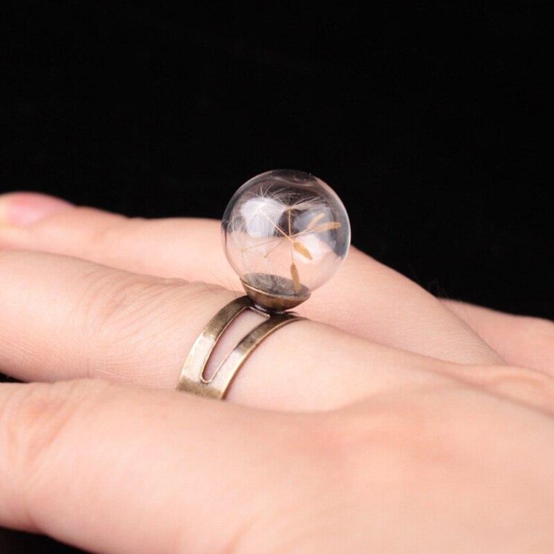 Dandelion Flower Seed Resizable Rings