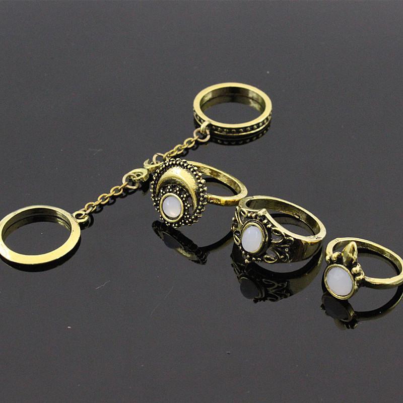 Tassel Ring Set Rings Vintage Carved Women Jewelry