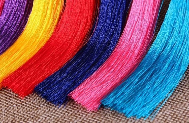 Ethnic Tibet Embroidery Long Tassel Drop Retro Bohemia Handmade Tassel Earrings - hiblings