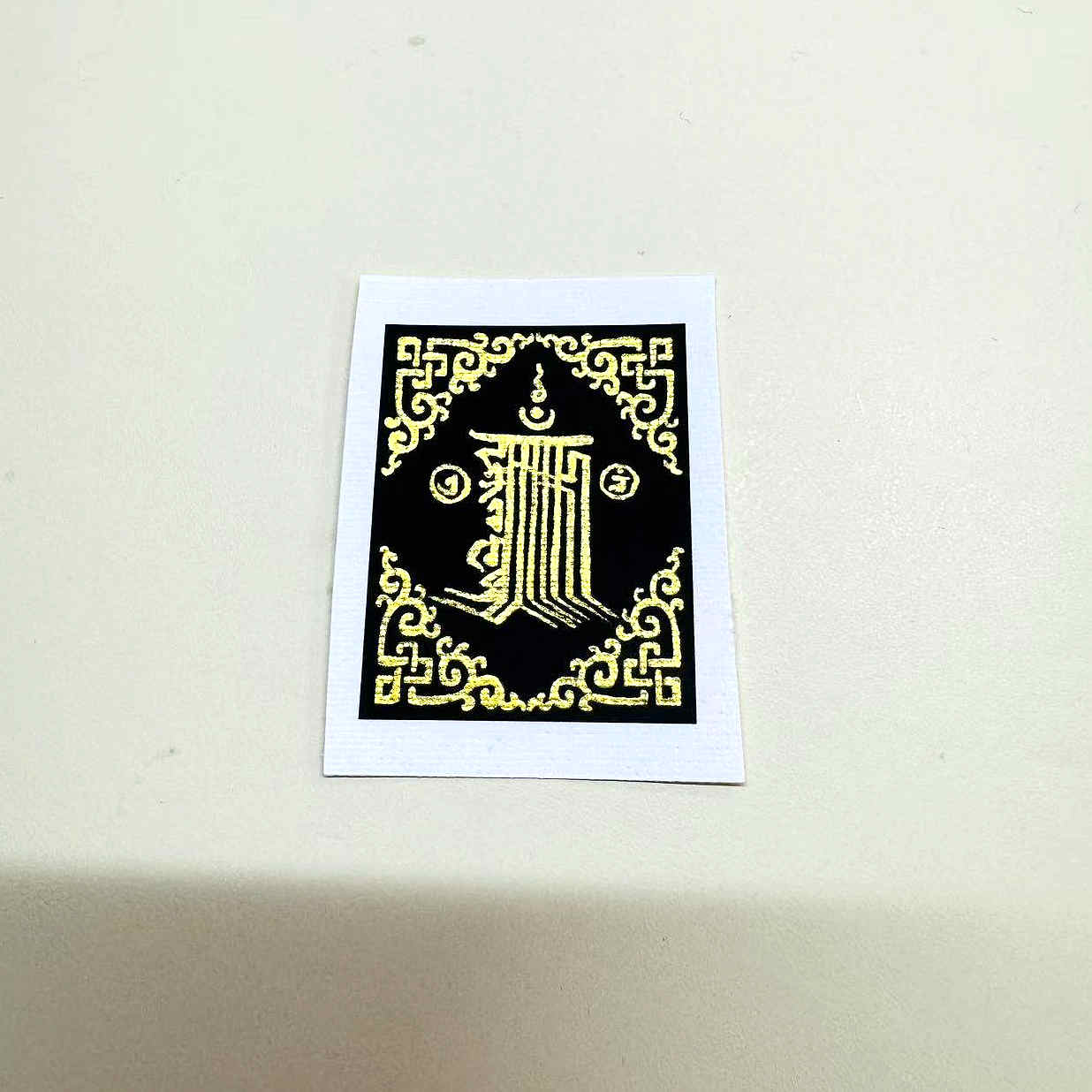 Hand-painted Tibetan Rnam-bcu Dbang-ldan Small Thangka Necklace