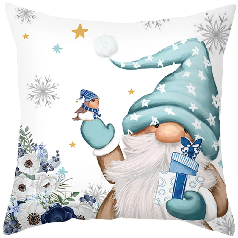 45cm Merry Christmas Cushion Cover Pillowcase 2023 Christmas Decorations for Home Ornament New Year Christmas Decor