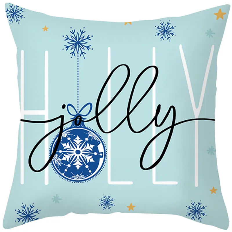 45cm Merry Christmas Cushion Cover Pillowcase 2023 Christmas Decorations for Home Ornament New Year Christmas Decor