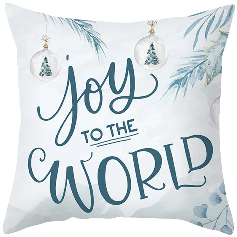 45cm Merry Christmas Cushion Cover Pillowcase 2023 Christmas Decorations for Home Ornament New Year Christmas Decor