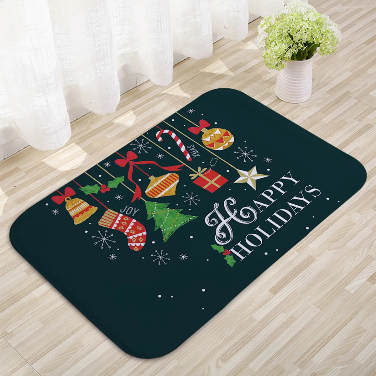 Christmas Door Mat Santa Claus Outdoor Carpet Merry Christmas Decorations For Home 2023 Navidad Xmas Ornament New Year 2024