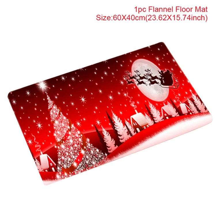 Christmas Door Mat Santa Claus Outdoor Carpet Merry Christmas Decorations For Home 2023 Navidad Xmas Ornament New Year 2024