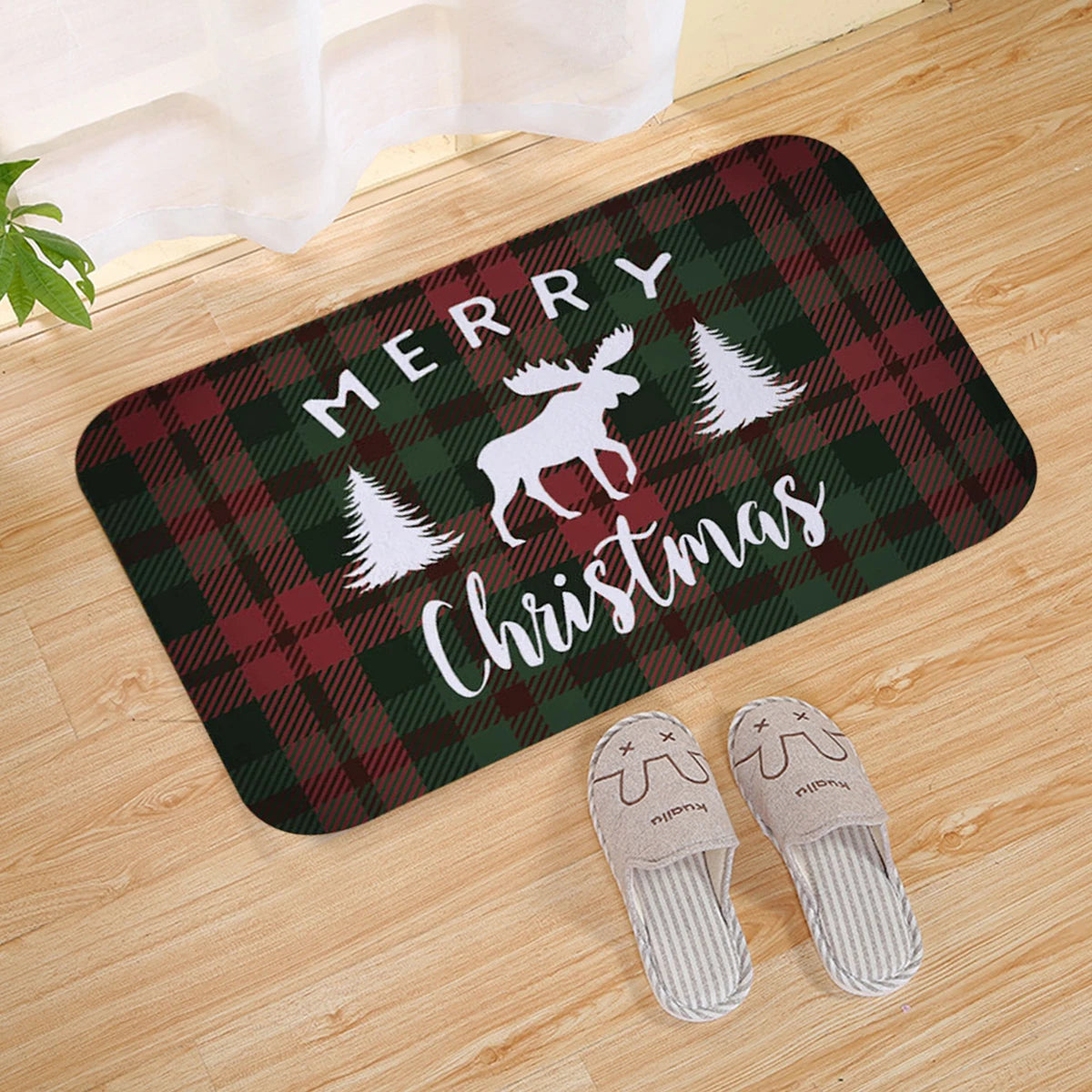 Christmas Door Mat Santa Claus Outdoor Carpet Merry Christmas Decorations For Home 2023 Navidad Xmas Ornament New Year 2024