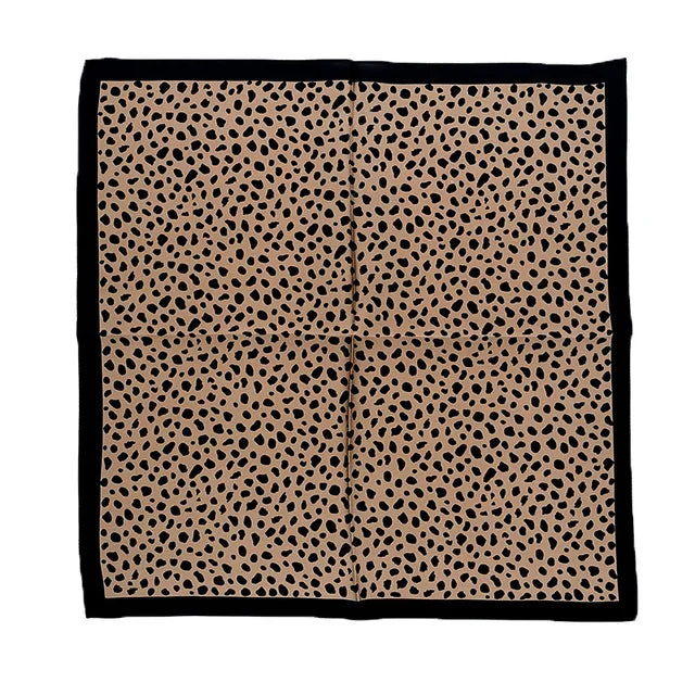 2025 New 100% Pure Silk Scarf Women Neck Hair Foulard Bandana Square Small Headband Hijab Print Poncho Scarves Pashmina