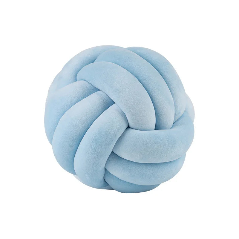 Soft Knot Ball Pillows Round Throw Pillow Cushion Kids Home Decoration Plush Pillow Throw Knotted Pillow Handmade