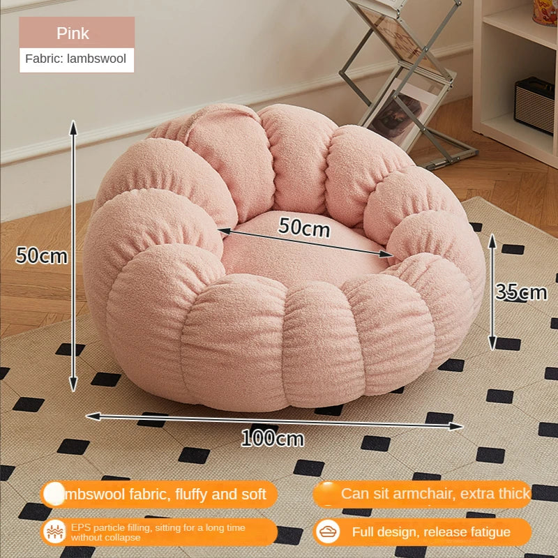 Lazy Sofa Chair balcony Leisure bean bag chair sleep Sofa couches for living with Stool Bedroom Furniture floor Sofa chair