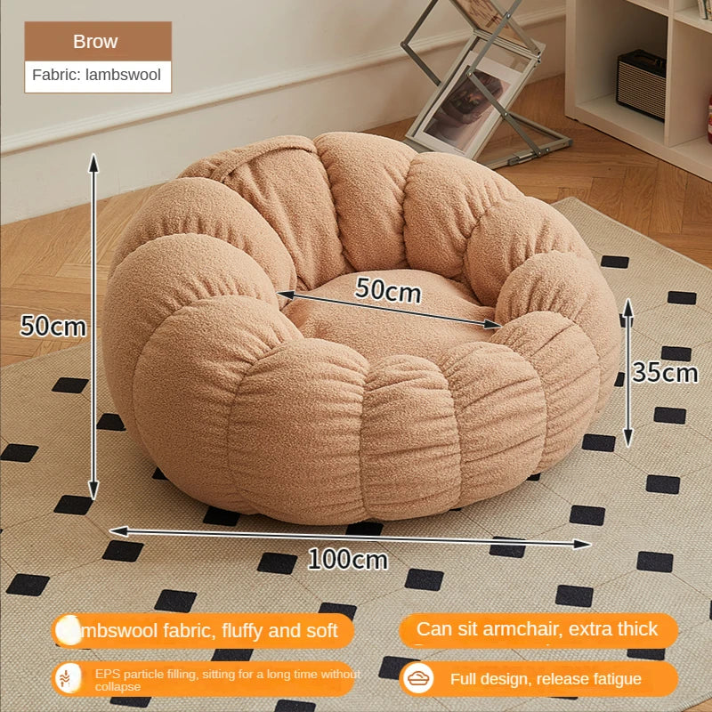 Lazy Sofa Chair balcony Leisure bean bag chair sleep Sofa couches for living with Stool Bedroom Furniture floor Sofa chair