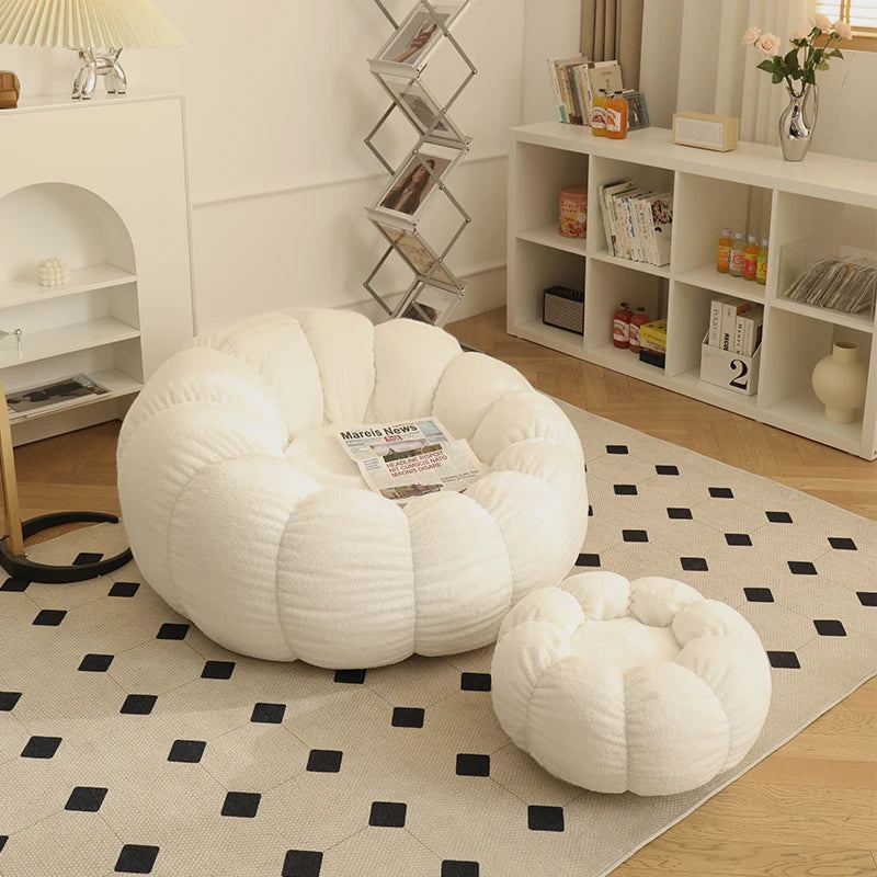 Lazy Sofa Chair balcony Leisure bean bag chair sleep Sofa couches for living with Stool Bedroom Furniture floor Sofa chair