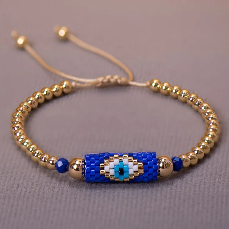 Woven Evil Eye Bracelet Handmade Bohemian Bead Ladies Boho Style Summer Pink For Women Fashion Jewelry Men Ibiza Personalized Braided Rvs Colored Thread Aesthetic Lgbt Turkish Lucky Protection Against Gift