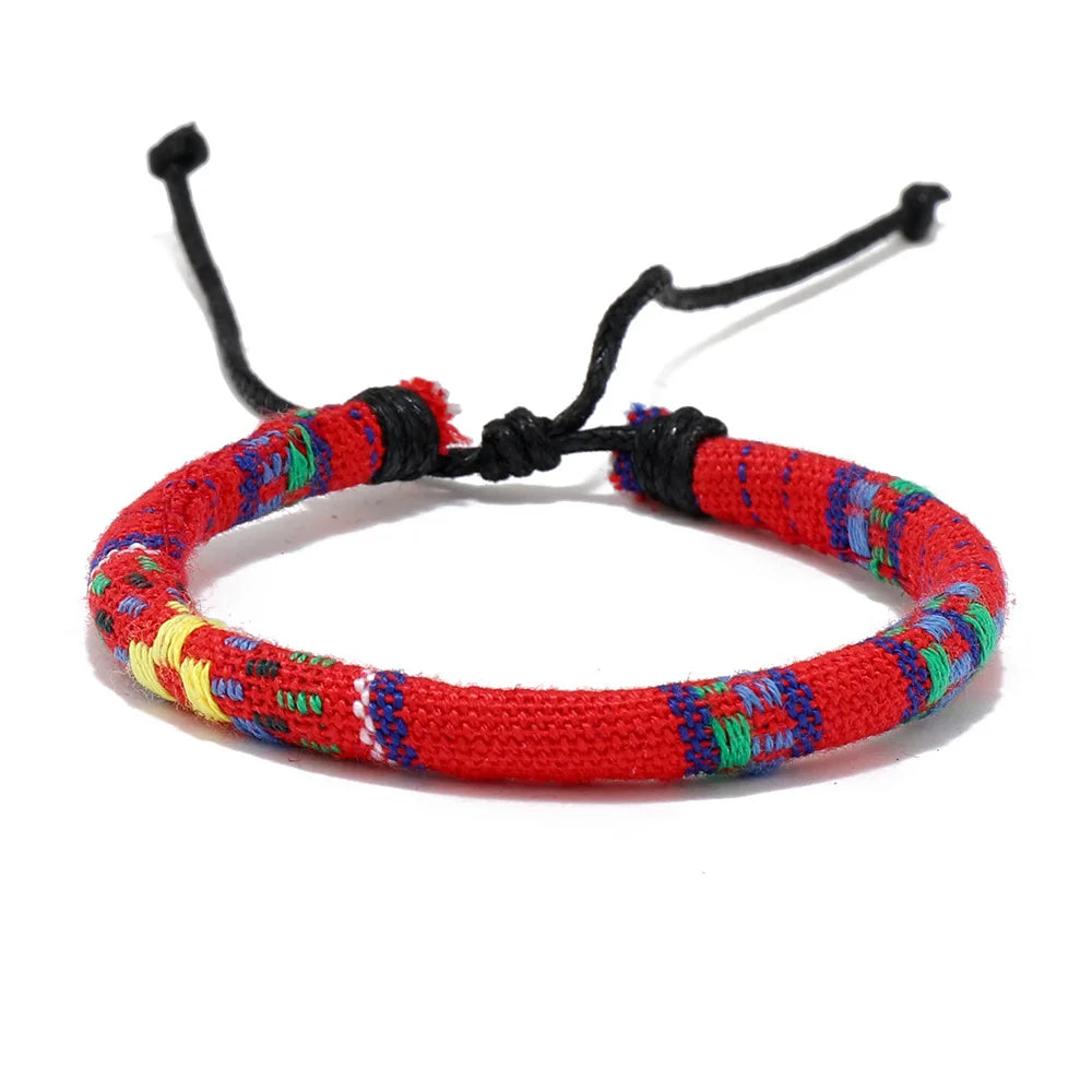 Nepal Ethnic Bohemia Rope Bracelet Men Women Fabric Fil Tissu Bracelet For Men Wristbands Pulseras Hilo Tela Hombre