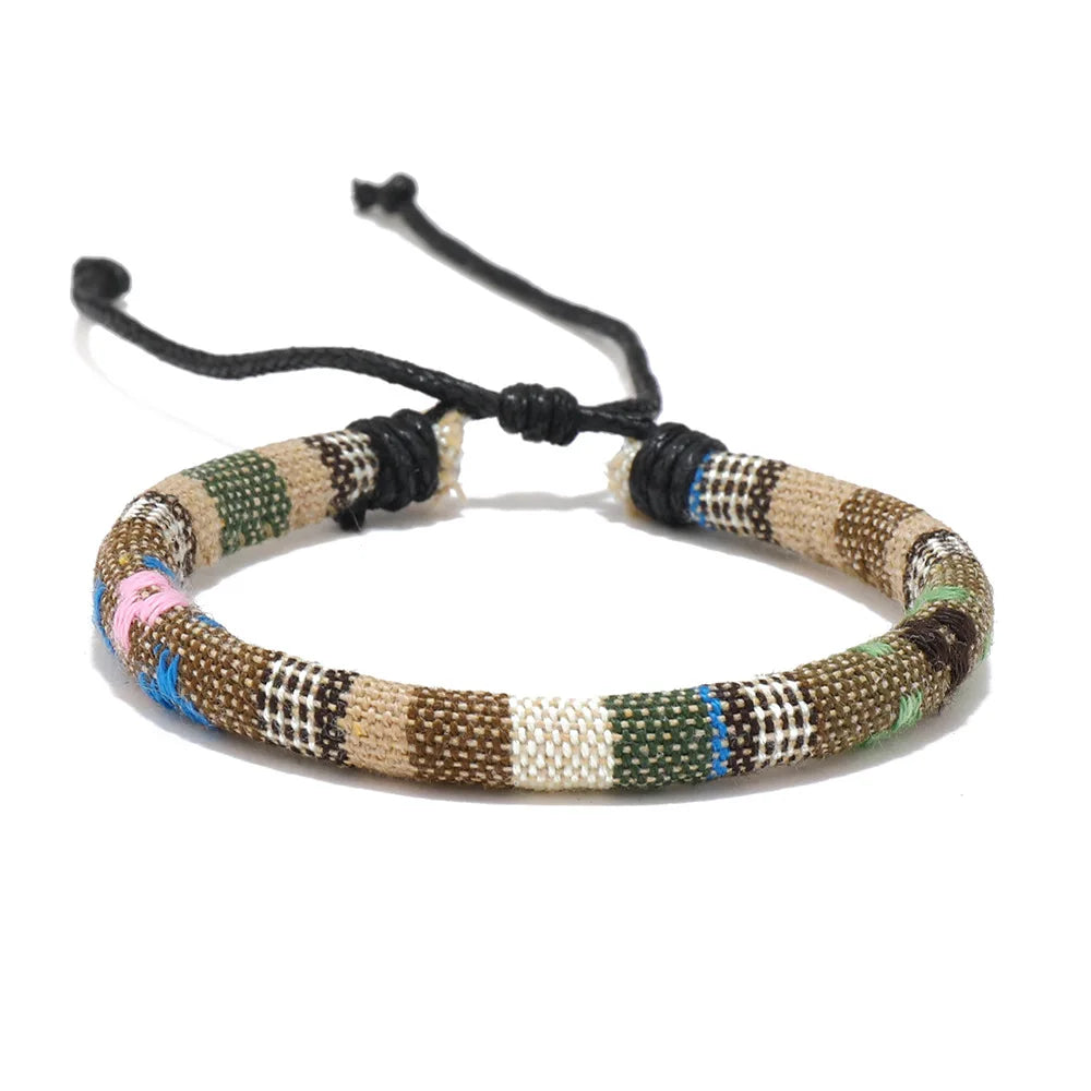 Nepal Ethnic Bohemia Rope Bracelet Men Women Fabric Fil Tissu Bracelet For Men Wristbands Pulseras Hilo Tela Hombre