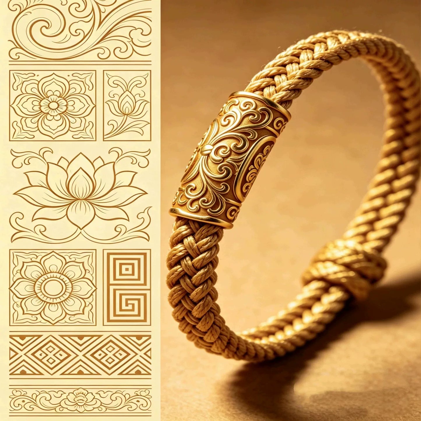 Lotus Hand Rope, Creative High-value Handmade National Style Bracelet, Give Gifts To Friends