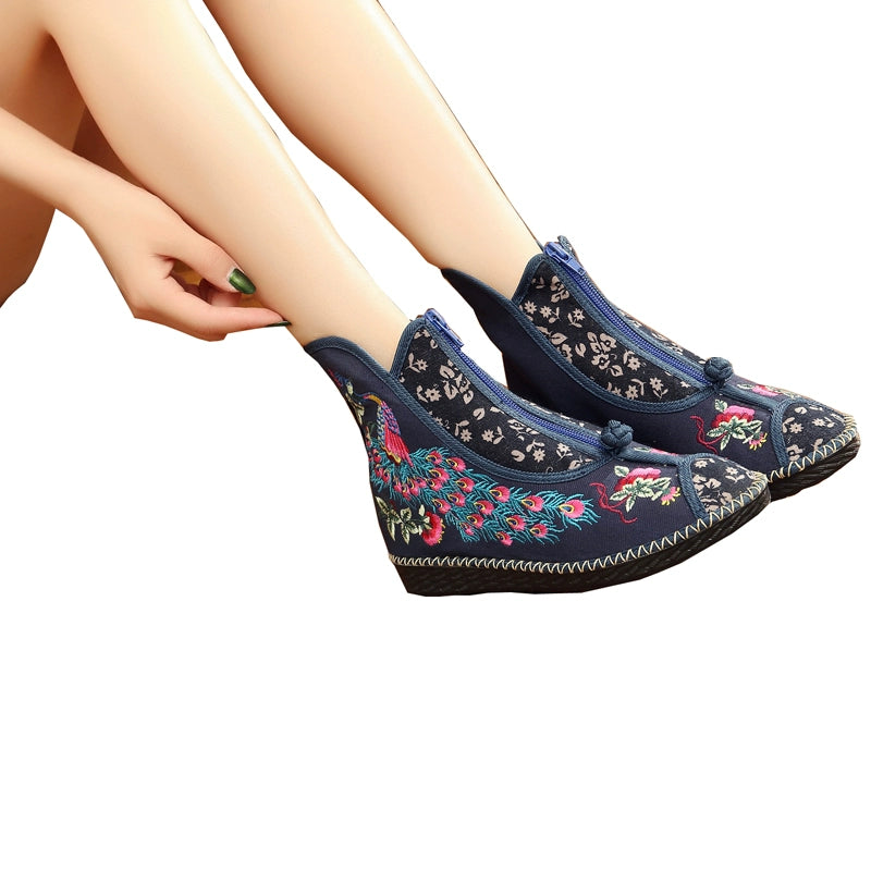 Flat-bottomed Spring and Summer Single-boot Ethnic Embroidered Shoes