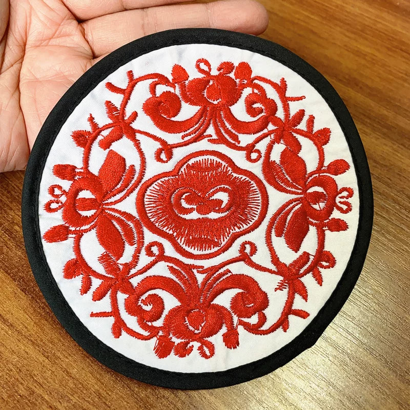 Ethnic Style Embroidery Coaster Characteristics Handicrafts Small Gifts