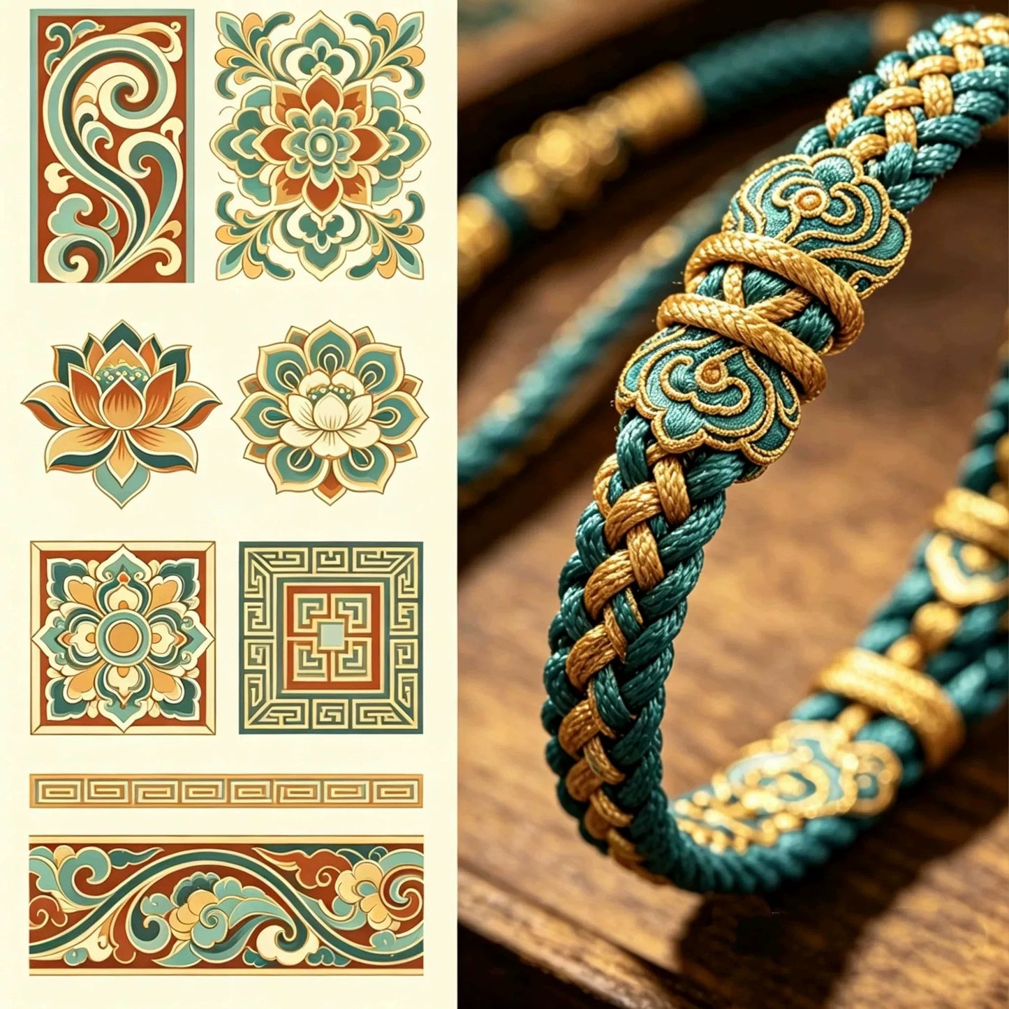 Lotus Hand Rope, Creative High-value Handmade National Style Bracelet, Give Gifts To Friends
