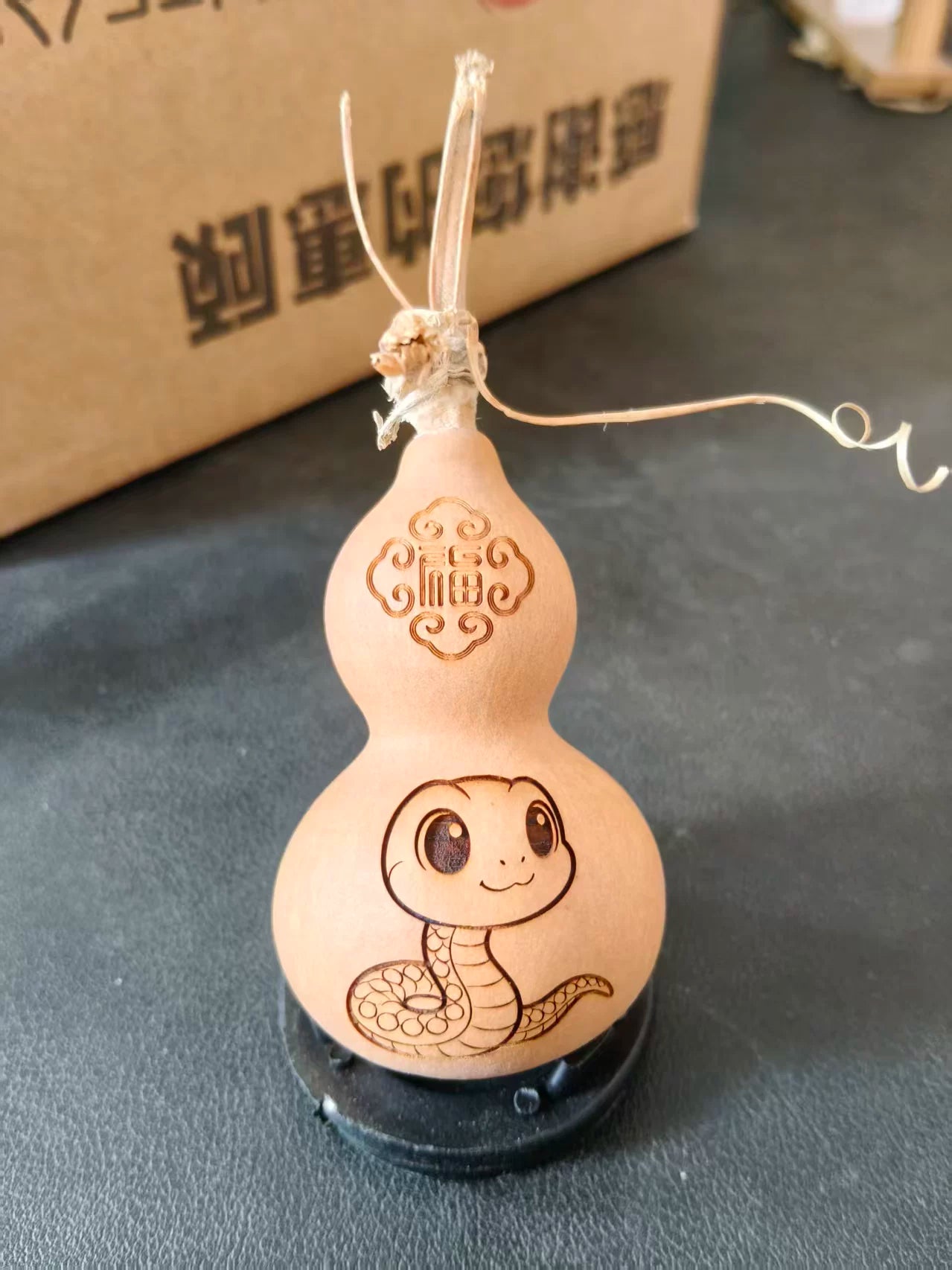 Zodiac Gourd Carving Ornament Pendant Asia Style Gift Natural Handicraft Gourd Moral Ornaments Home Decor