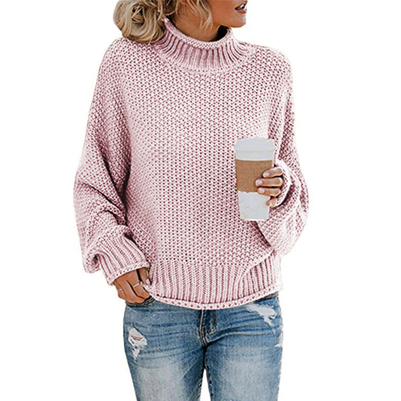 Women Fall/winter New Loose Turtleneck Pullover Plus Size Sweater