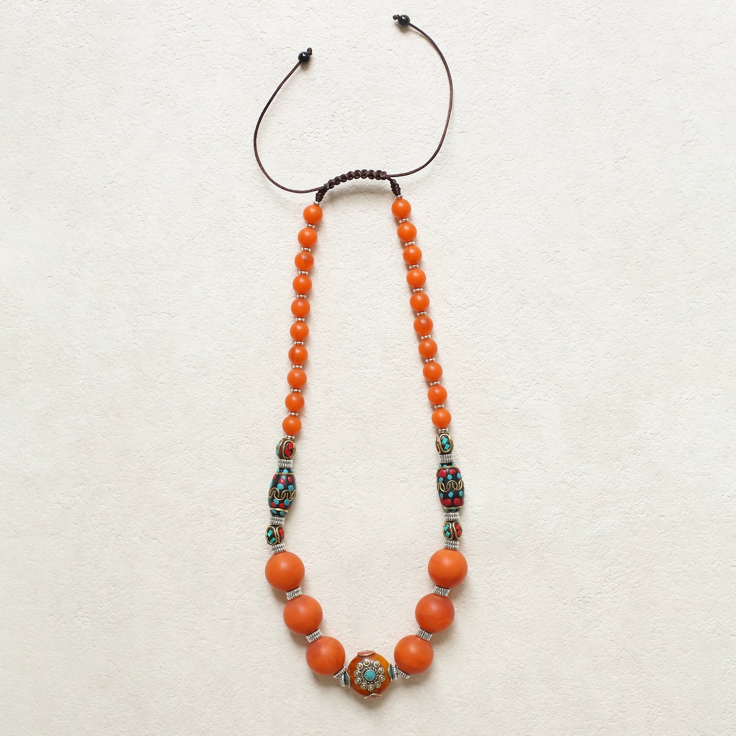 Tibetan Jewelry Nepalese Necklace, Tibetan Beeswax Necklace Original Design Ethnic Style