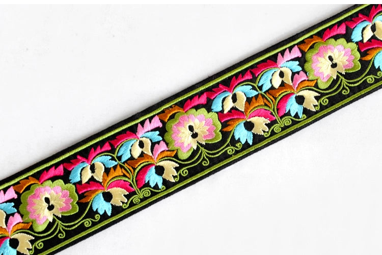 Colorful Embroidery, Wide Waistband, Women's Decorative Ethnic Style Clothing, Dress, Women's Waist, Versatile Slim Fitting Belt