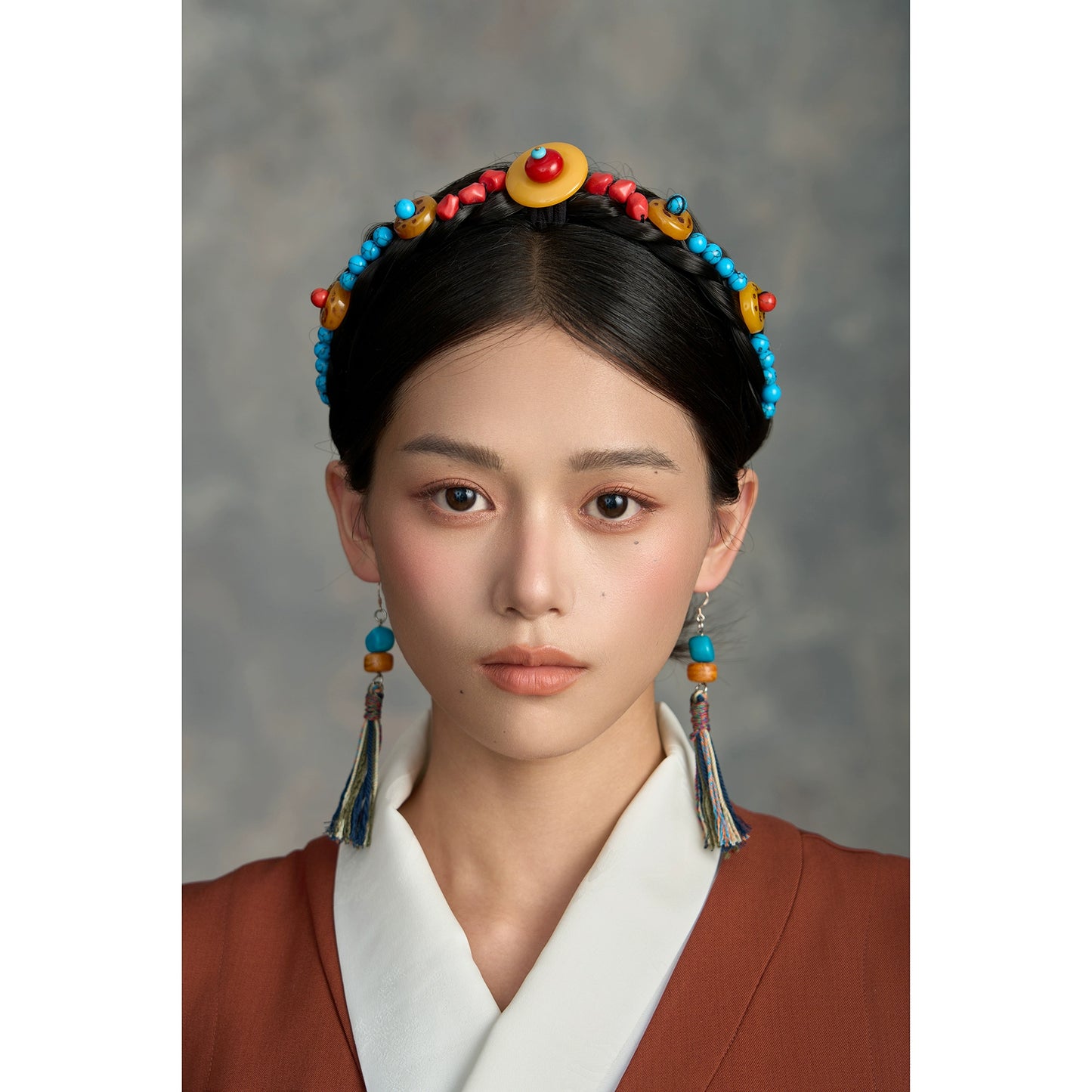 Tibetan Fringed Earrings 925 Sterling Silver Ear Hooks Niche Retro Ethnic Style Jewelry
