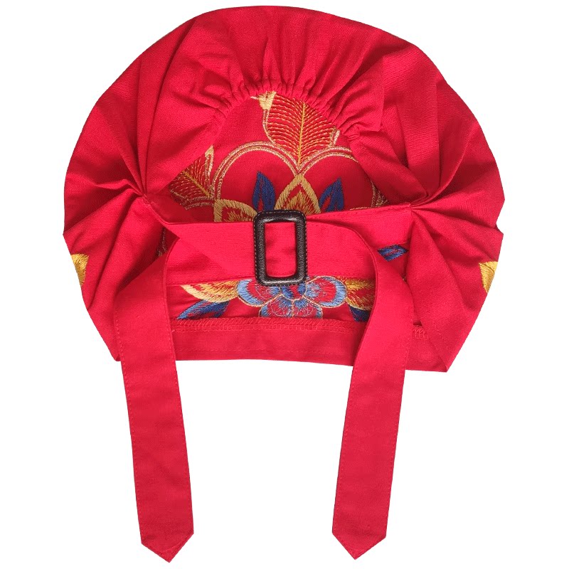 Ethnic Style Embroidered Headscarf Hat Single-layer Small Hat Thin Headgear Hat