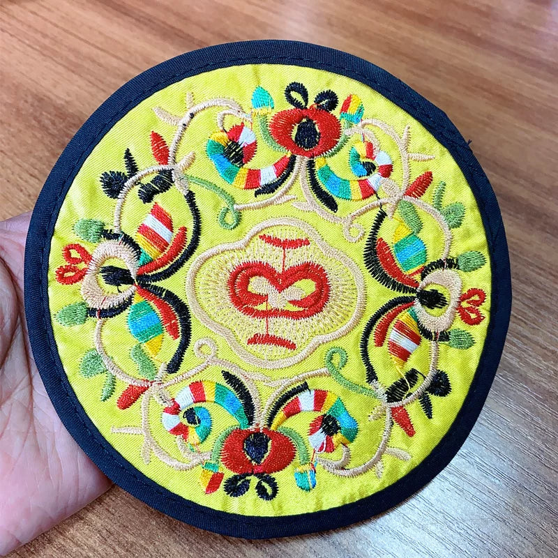 Ethnic Style Embroidery Coaster Characteristics Handicrafts Small Gifts