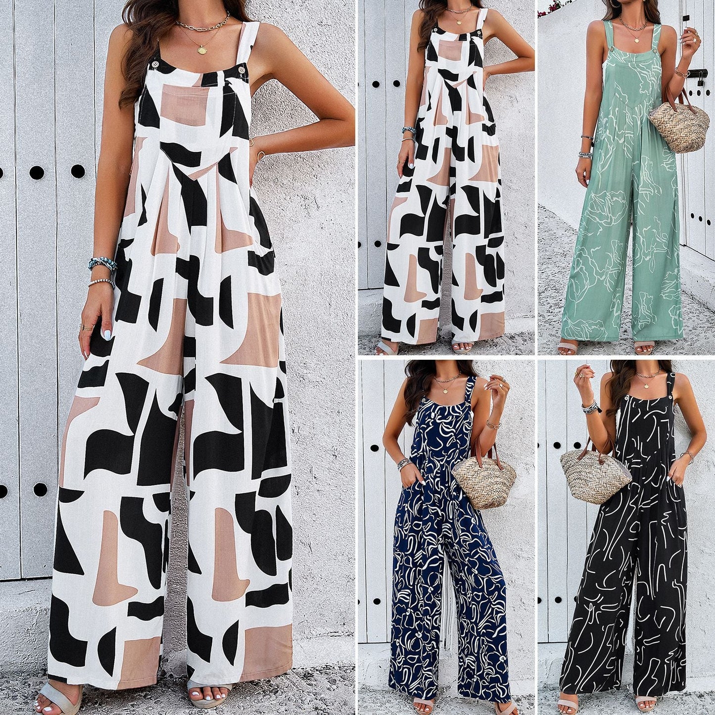 Women's Spring/Summer Elegant Printed jumpsuit