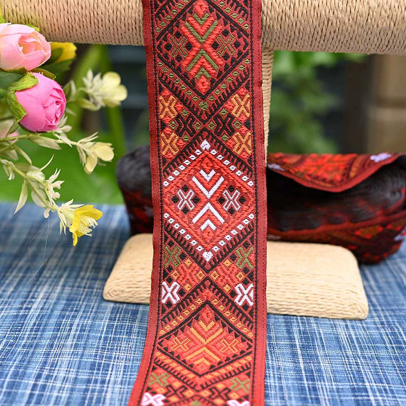 Brocade Pattern Cultural Pattern Elements Lace Webbing DIY Ethnic Clothing Accessories Fabric Fabric